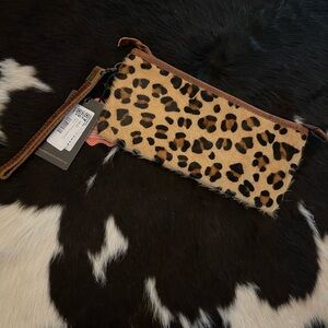 American Darling Leopard Print Wristlet clutch bag